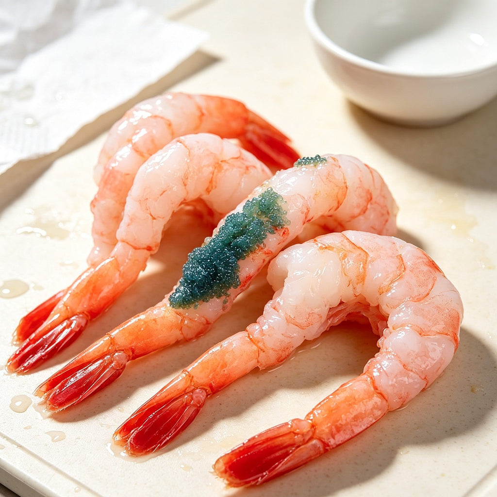 Arctic Sweet Shrimp with Green Caviar - view 1