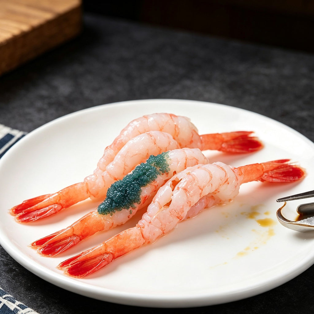 Arctic Sweet Shrimp with Green Caviar - view 3
